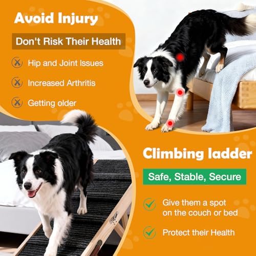 39" Foldable Dog Ramp 5-Level Adjustable Non-Slip - Image 5