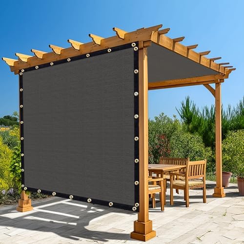 Amagenix 90% Pergola Shade Cover 18'X 18' Dark Gray Sun Shade Cloth by Amagenix
