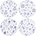 Boao 4 Pcs Vintage Blue Flower Car Cupholder Coasters by Boao