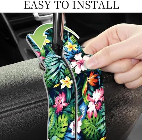 PU Leather Car Seat Hook, Storage Headrest Hanger, Cute Car Backseat Organizer - Image 5