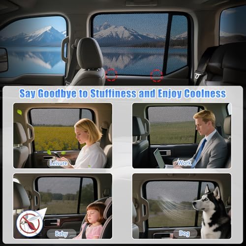 ZATOOTO Side Window Sunshades for Camry 2018-2024, Blocks 99% UV Ray - Image 4
