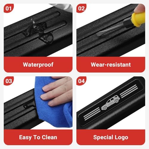 Hellet 4PCS Car Door Sill Protector - Image 4