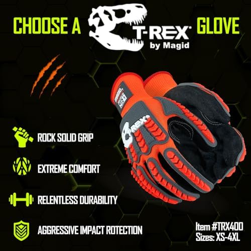Magid T-REX TRX400 Impact Gloves, Sandy Nitrile, 72 Pairs - Image 4