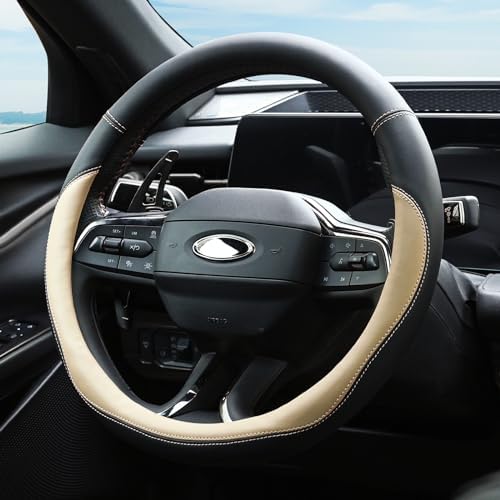 Valleycomfy Microfiber Leather Steering Wheel Cover Large-Size - Image 2