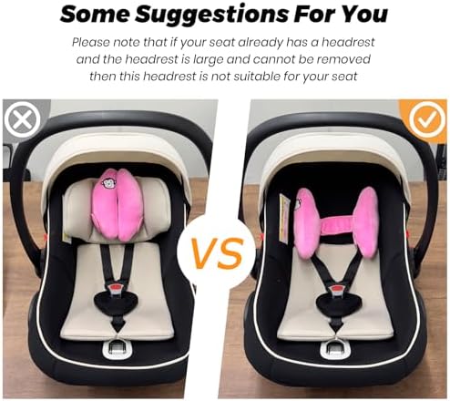 Baby Head Neck Support Pillow for Car Seat, U-Shape Travel Pillow - Image 5