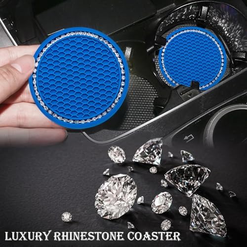 2PCS Bling Cup Holder Coaster, 2.75 Inch Auto Car Cup Holder Insert Coasters - Image 6