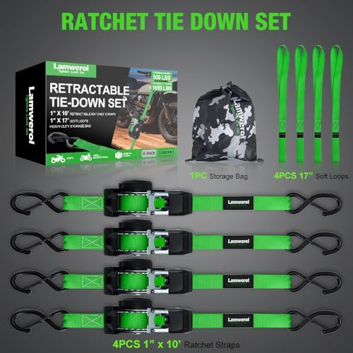 Retractable Ratchet Straps 1in x 10ft - Image 6