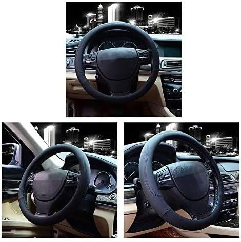 Valleycomfy Microfiber Leather Steering Wheel Cover Large-Size - Image 5