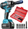 Seesii Impact Wrench 1000N.m & 46PCS 1/4″ Drive Socket Set Tool by SEESII