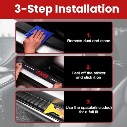 Door Sill Protector for Camaro ss Accessories Car Door Entry Guard Sill - Image 5