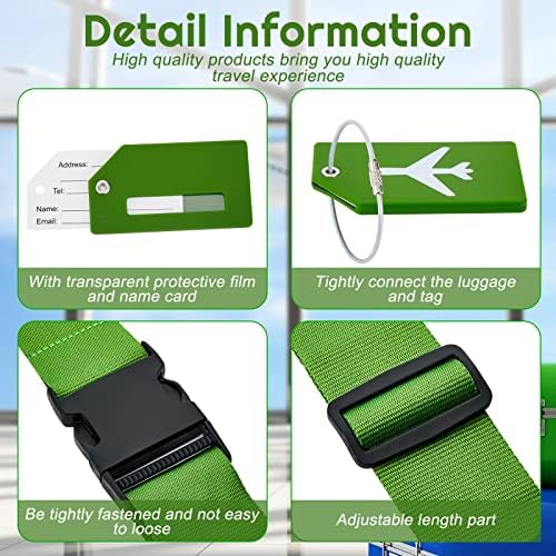 Weewooday 8 Pcs Luggage Straps Suitcase Tags Set - Image 3