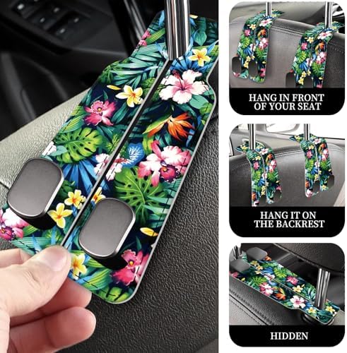 PU Leather Car Seat Hook, Storage Headrest Hanger, Cute Car Backseat Organizer - Image 3