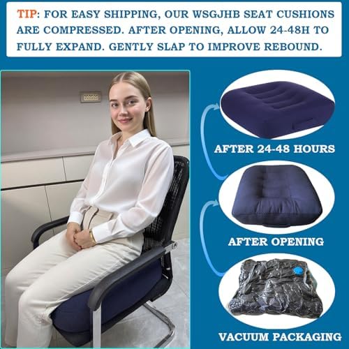 WSGJHB Large Seat Cushion, Extra Thick Booster Seat Cushions Long Sitting - Image 6