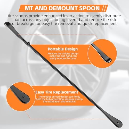 2 Pack 38 Inches Tire Crowbar Spoon Set, Forged 40Cr Steel Tire Mount & Demount - Image 3