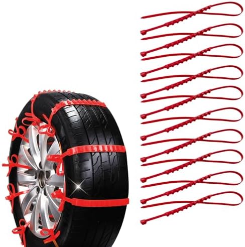10PCS Tire Zip Ties for Snow Anti Skid Reusable Grip Zip Tie Snow Chains for by Unknown