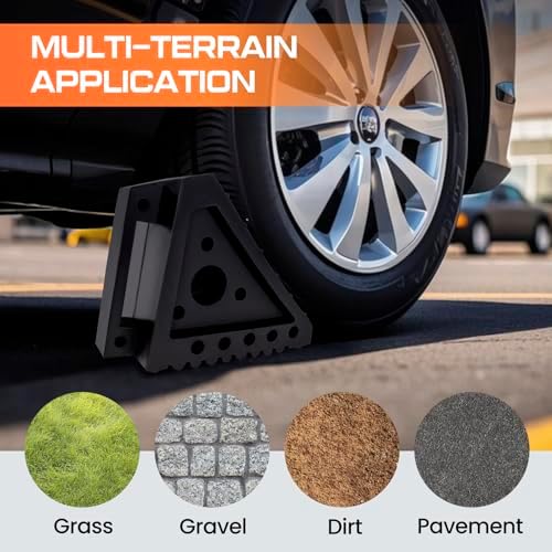Taifa Rubber Wheel Chocks for Travel Trailers, Heavy Duty RV Wheel Stoppers - Image 6