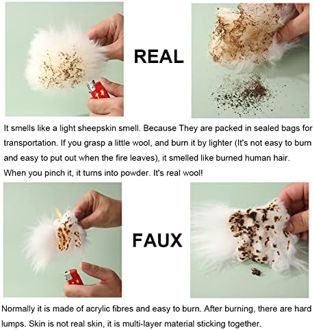 OGLAND 2 Pack Sheepskin Car Seat Belt Cover Pads | Wool Seatbelt Cushions - Image 6