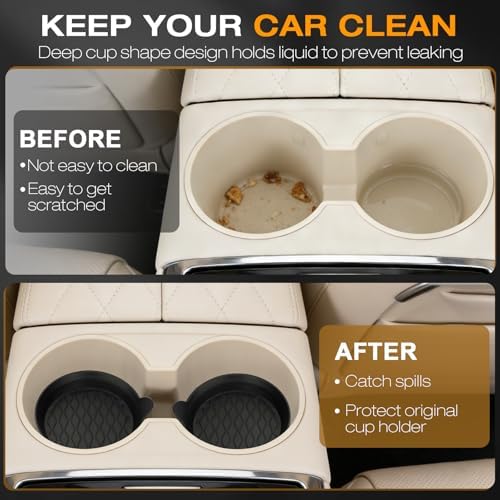 Car Coasters for Cup Holders, Universal Non-Slip Coasters Set of 4 Pack - Image 4