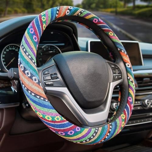 Valleycomfy Boho Steering Wheel Covers by Valleycomfy