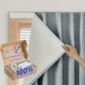 100% Blackout Adhesive Blackout Curtains- Self Stick Shades Window Blinds by Sovtfides