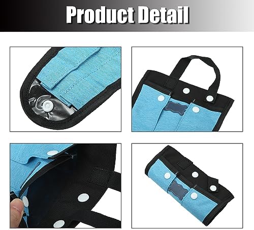 X AUTOHAUX Multifunction Car Back Seat Umbrella Storage Holder Hanging Blue - Image 3