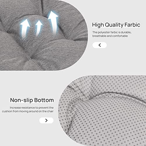 Love's cabin Memory Foam Chair Cushions Set of 4, 19 Inch - Image 4