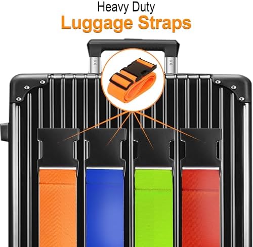 Chelmon Luggage Straps for Suitcases TSA Approved Travel Essentials 4 Pack - Image 3