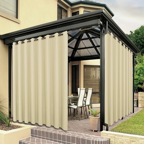 BONZER Outdoor Curtains for Patio Waterproof Thick Privacy by Bonzer