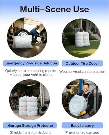 4-Pack tire Storage Bags, Waterproof Tire Covers - Image 6