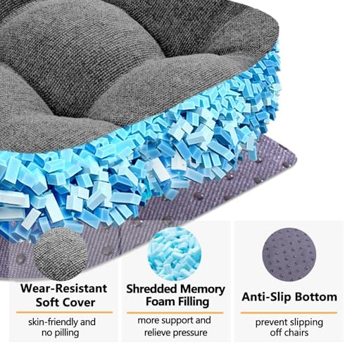 MAGIC ELEPHANT Chair Cushions for Dining Chair, Shredded Memory Foam Kitchen - Image 2