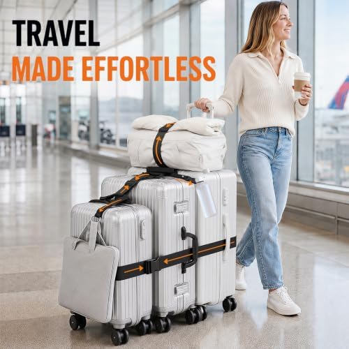7 Pack Adjustable Luggage Straps - Image 2