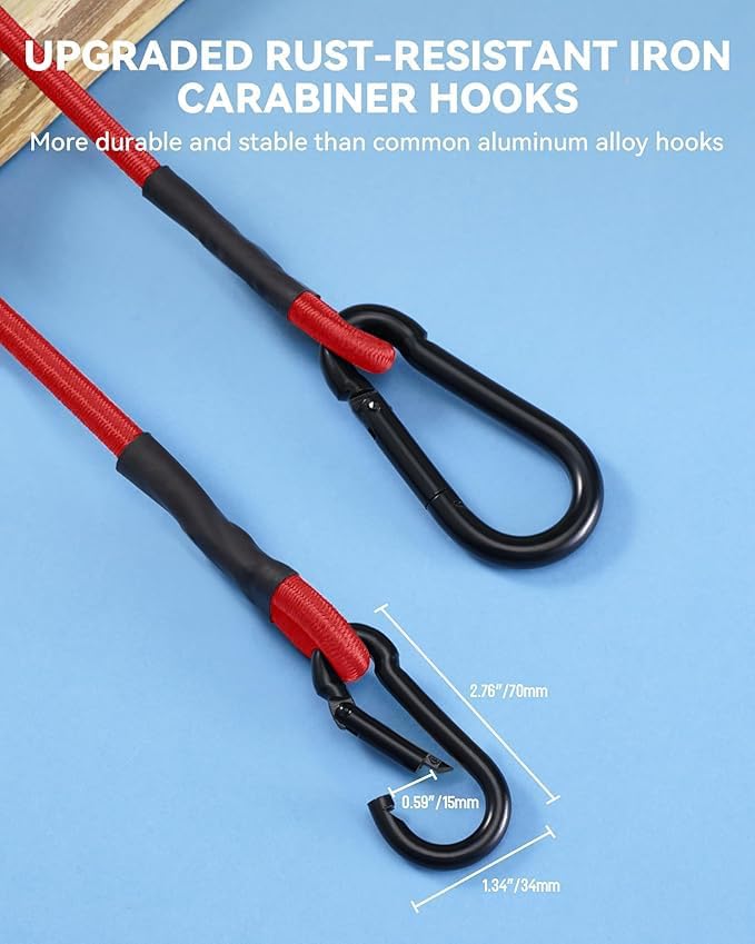 8 Pack 48" Heavy Duty Bungee Cords - Image 3