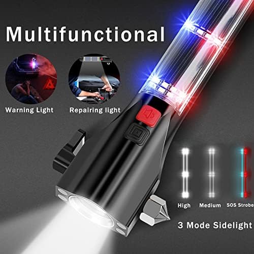 MOTORBUDDY All-in-1 Car Safety Hammer, Mobile Power, LED Flashlight, Alarm - Image 5