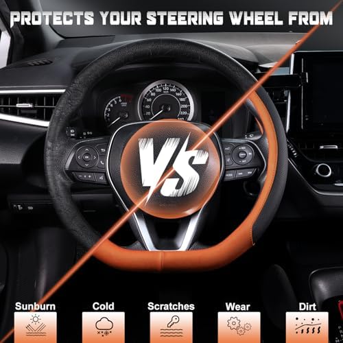 SEG Direct D Shaped Steering Wheel Cover 14.5-15 inch - Image 4