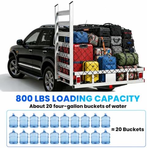 52"x31"x10" Aluminum Hitch Cargo Carrier - Image 3