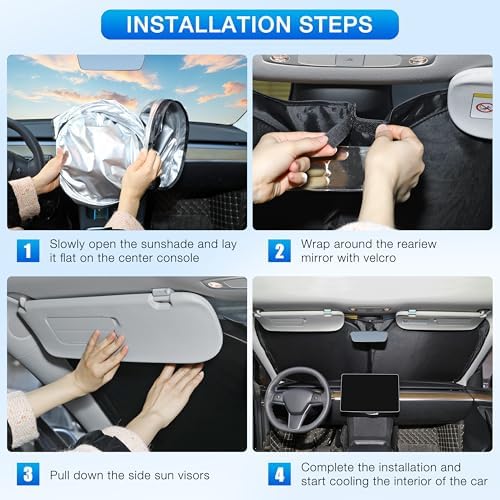 INSAUTO Windshield Sun Shade for Chevrolet Silverado/GMC Sierra 2007-2013 - Image 6