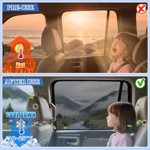 ZATOOTO Side Window Sunshades for Camry 2018-2024, Blocks 99% UV Ray - Image 3