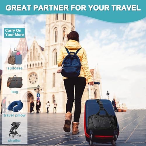 Luggage Straps for Suitcases, Travel Belt Multiple Connector, 2 Pack Yellow - Image 5