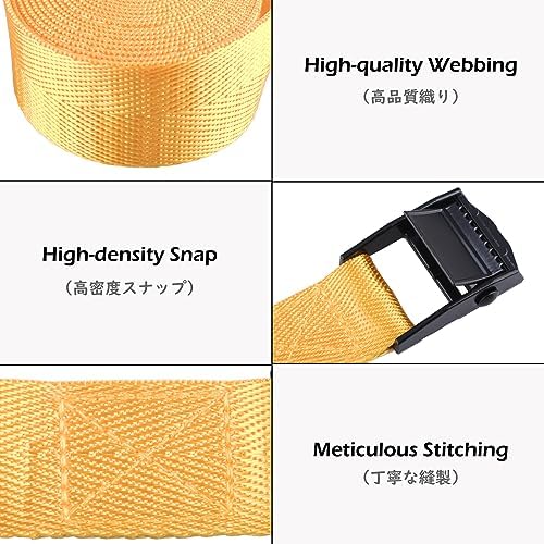 TRIWONDER Cinch Tie Down Strap Lashing Straps Heavy Duty Nylon Straps - Image 3