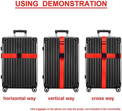 Chelmon Luggage Straps for Suitcases TSA Approved Travel Essentials 4 Pack - Image 5