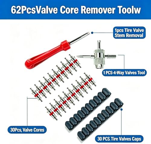 62Pcs Valve Core Remover Tool, Suitable - Image 3
