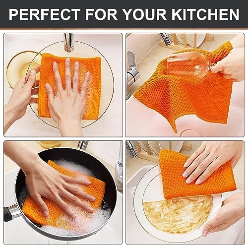 Kitinjoy 100% Cotton Waffle 12-Pack Kitchen Towels - Image 4