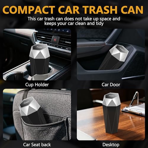Car Trash Can with Lid, 15 Trash Bags, 1 Pack - Image 4