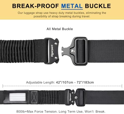 Vigorport Luggage Straps for Suitcases TSA Approved Suitcase Belt - Image 2