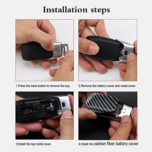 Key Shell Fob Battery Cover Carbon Fiber Key Cover Carbon Fiber Texture - Image 5