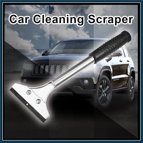 Black Plastic Coated Handle Metal Blade Car Cleaning Ice Snow Scraper - Image 2