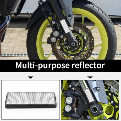 10 Pack White Reflectors Self-Adhesive Rectangular, Quick Mount - Image 6