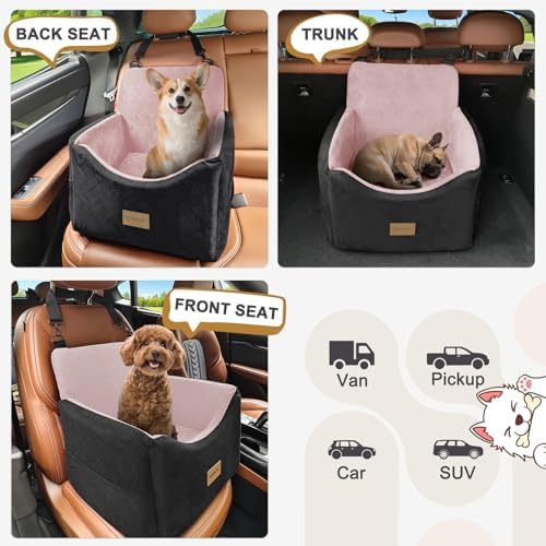 JOEJOY Dog Car Seats for Small Medium Dogs Under 35lbs, Dog Booster Seat - Image 6