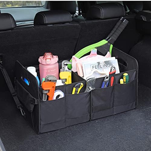 AOKJOY Car Trunk Organizer Car Storage Organizer Collapsible Multi Compartment - Image 2