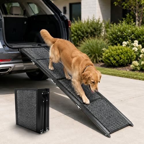 Dog Stairs for Car, 70.8" L× 19.6" W Dog Ramp for Large Dogs by LoopTime